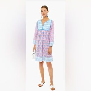 SZ Blockprints Eva Pink Pineapple Jaipur Dress Size Small